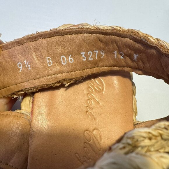 Robert Clergerie Womens Platform Sandals With Raffia Soles & Colorful Canvas - Picture 13 of 13